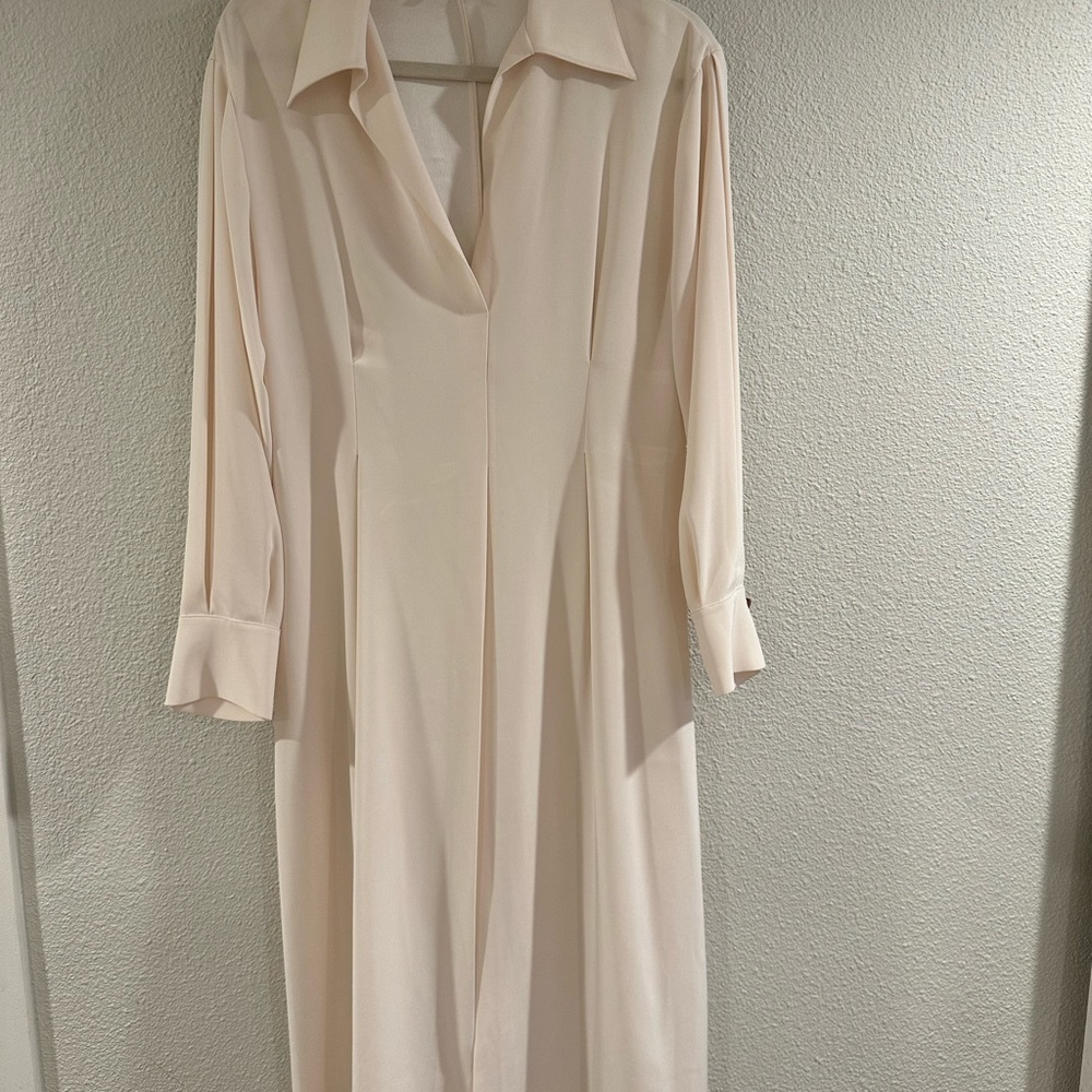 VINCE satin like material midi dress